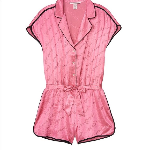 Victoria Secret Satin Romper - Pink - Picture 4 of 5